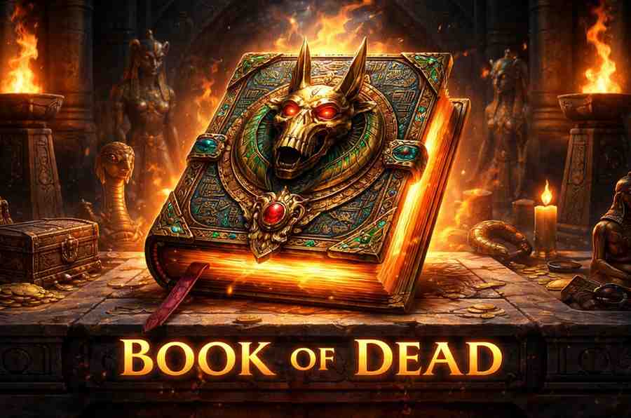 Book of Dead slot com tema egípcio disponível na plataforma 22FF